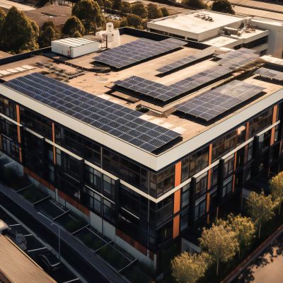 Instalación solar comercial en la azotea de un edificio comercial de Florida