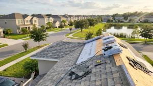 New Tampa roof installation synthetic underlayment in progress Tampa FL